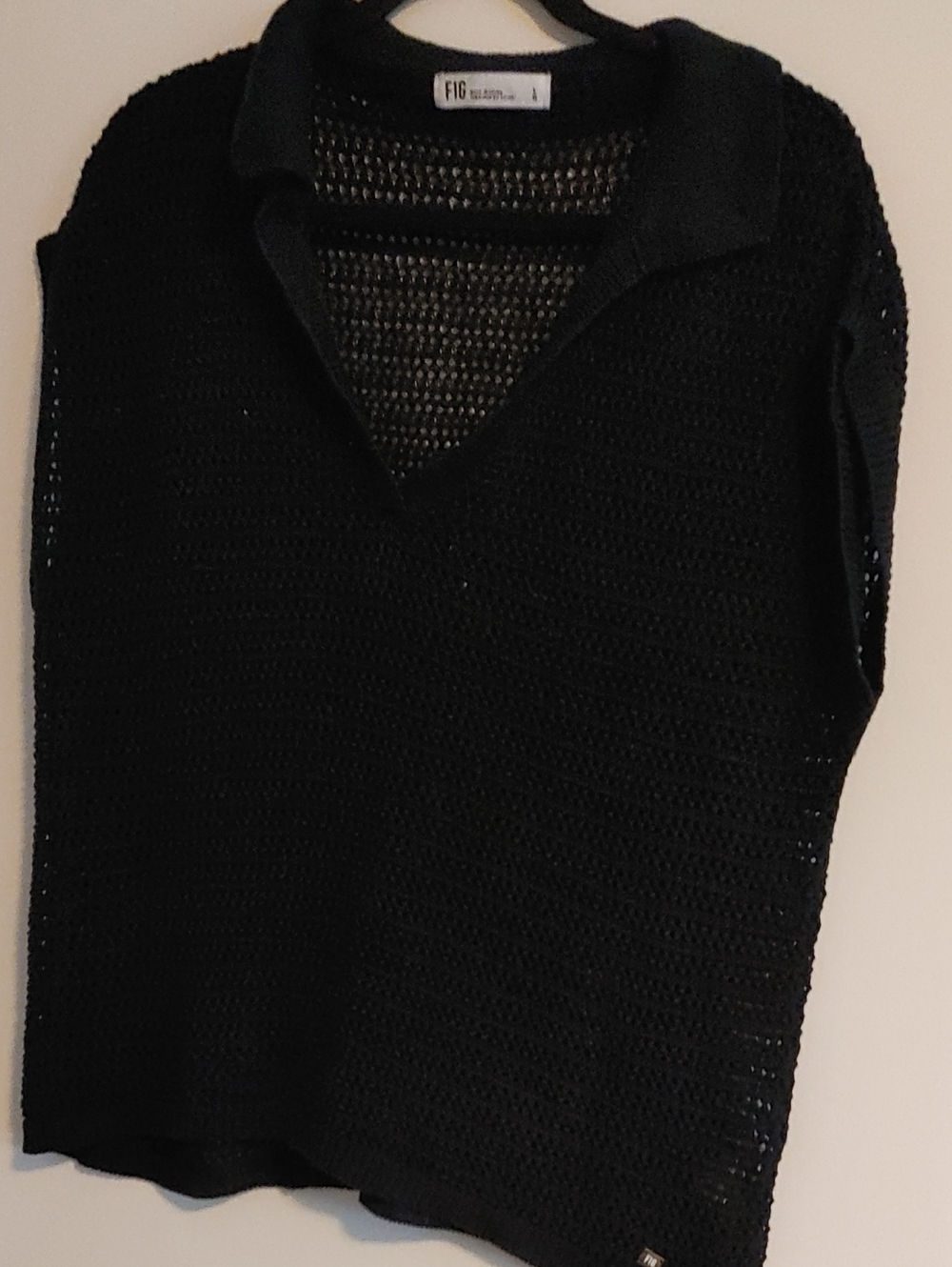 Knit Black Collared Women’s Sweater